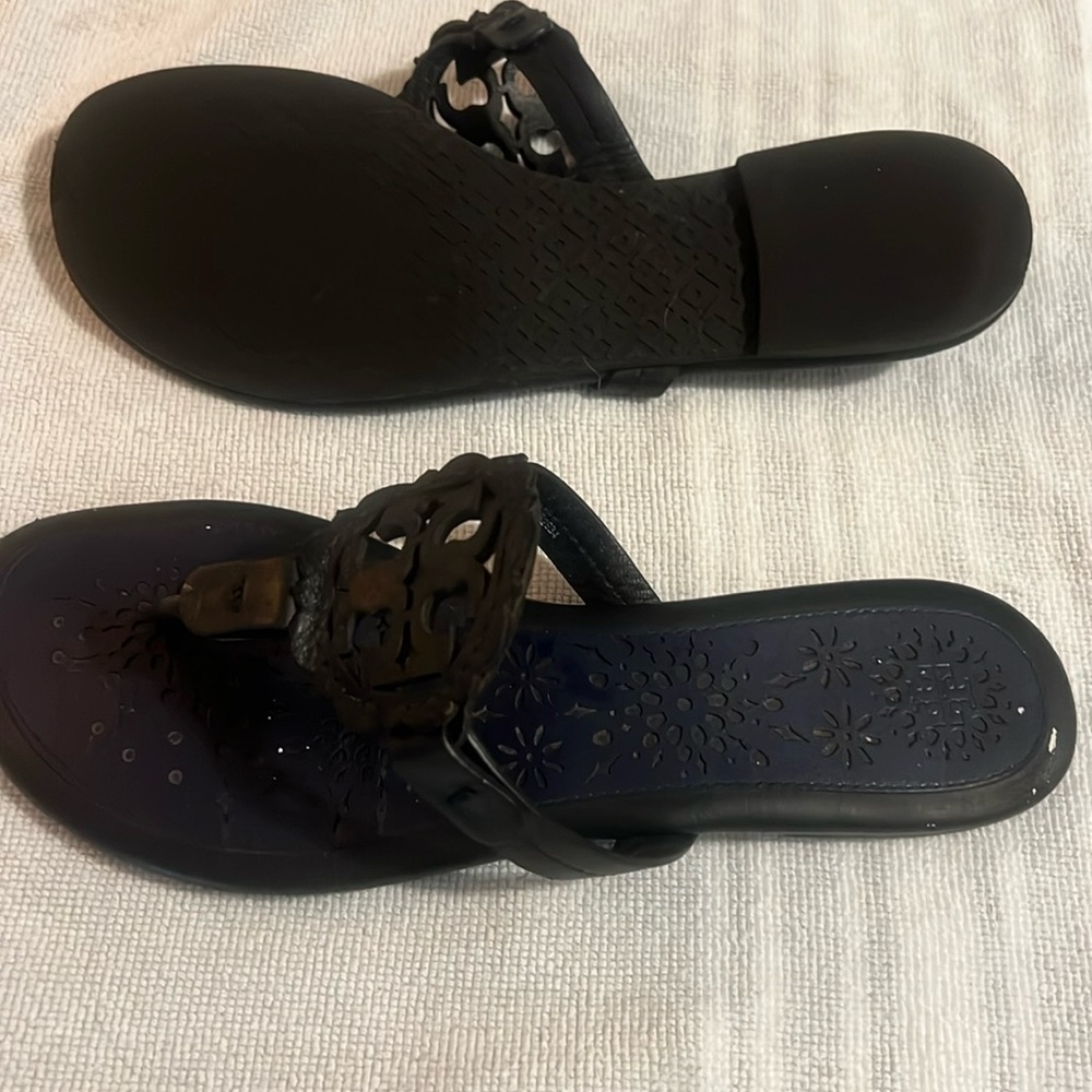 Tory Burch Miller Black/Blue Lace 8